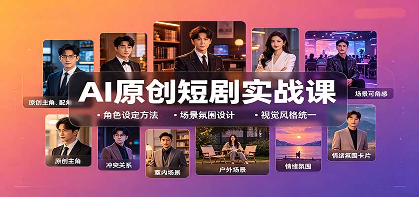 AI原创短剧实战课：从零搭建短剧创作全流程，批量产出可上线剧本-副业研究所
