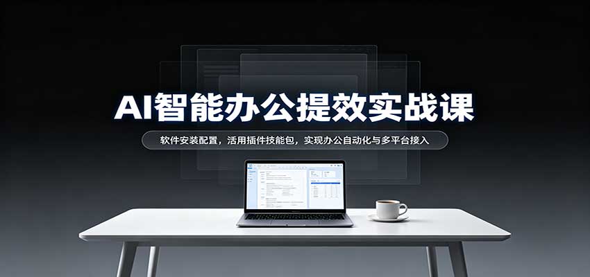 AI智能办公提效实战课：软件安装配置，活用插件技能包，实现办公自动化与多平台接入-副业研究所