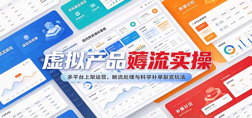 虚拟产品薅流实操：多平台上架运营，断流处理与科学补单裂变玩法-副业研究所