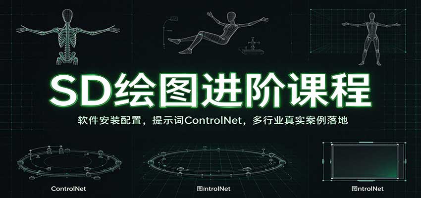 SD绘图进阶课程：软件安装配置，提示词ControlNet，多行业真实案例落地-副业研究所