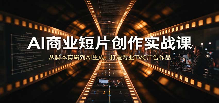 AI商业短片创作实战课：从脚本剪辑到AI生成，打造专业TVC广告作品-副业研究所
