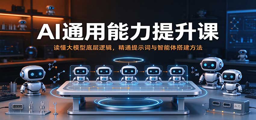 AI通用能力提升课：读懂大模型底层逻辑，精通提示词与智能体搭建方法-副业研究所