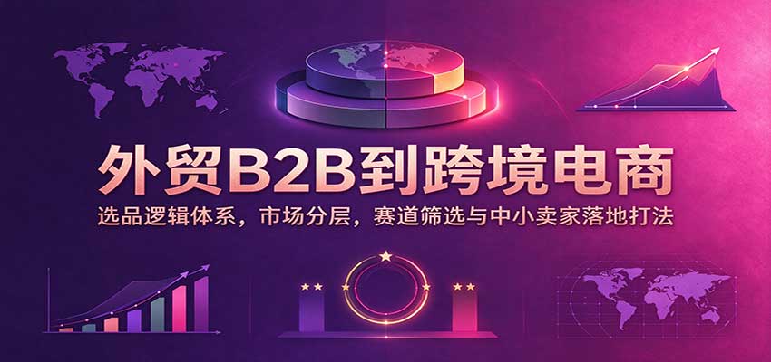 外贸B2B到跨境电商：选品逻辑体系，市场分层，赛道筛选与中小卖家落地打法-副业研究所