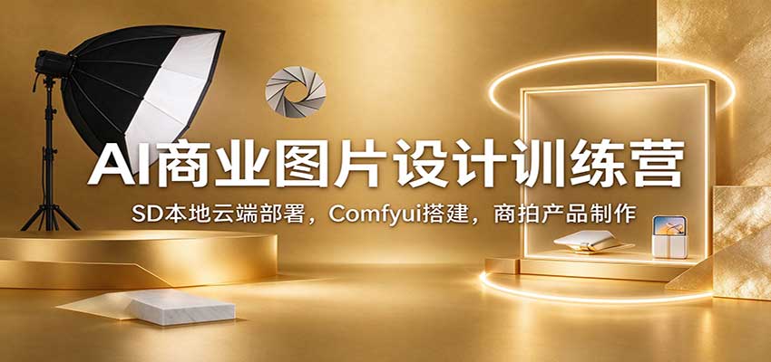 AI商业图片设计训练营：SD本地云端部署，Comfyui搭建，商拍产品制作-副业研究所