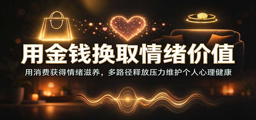 用金钱换取情绪价值：用消费获得情绪滋养，多路径释放压力维护个人心理健康